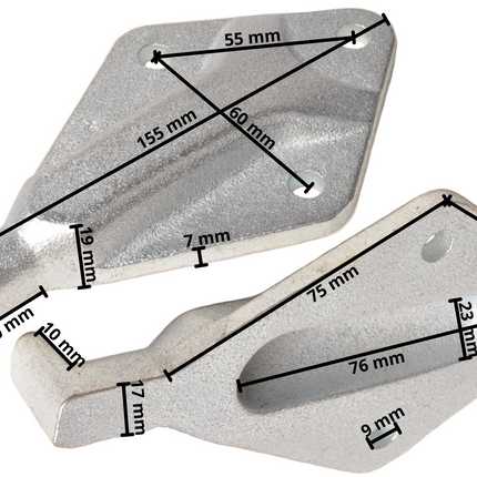 Cantonal Contrepartie serrure excentrique Grande 160x88x18 mm