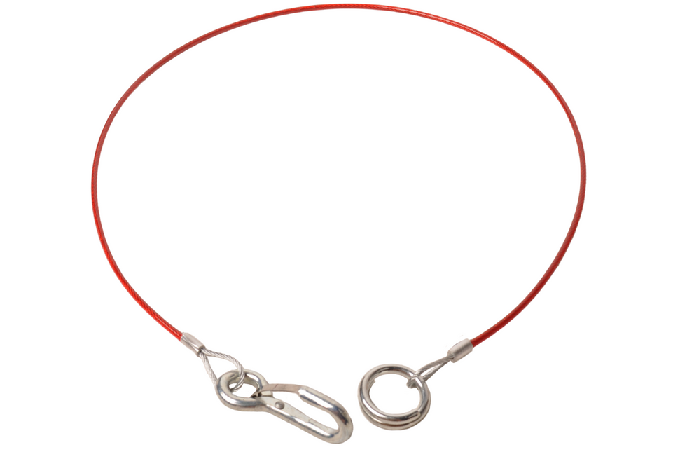 Cantonal Corde de freinage 100 cm crochet de serrage + anneau (Rouge)