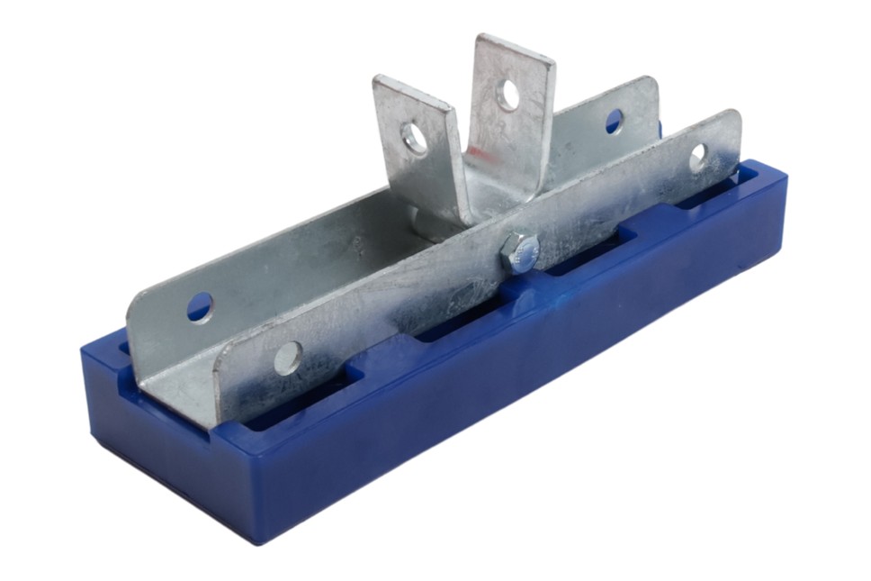 Cantonal Coussin de choc sur support  - réglable - bleu - 300x100x30 mm