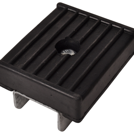 Cantonal Coussinets en caoutchouc sur support - 120x100x35 mm - noir