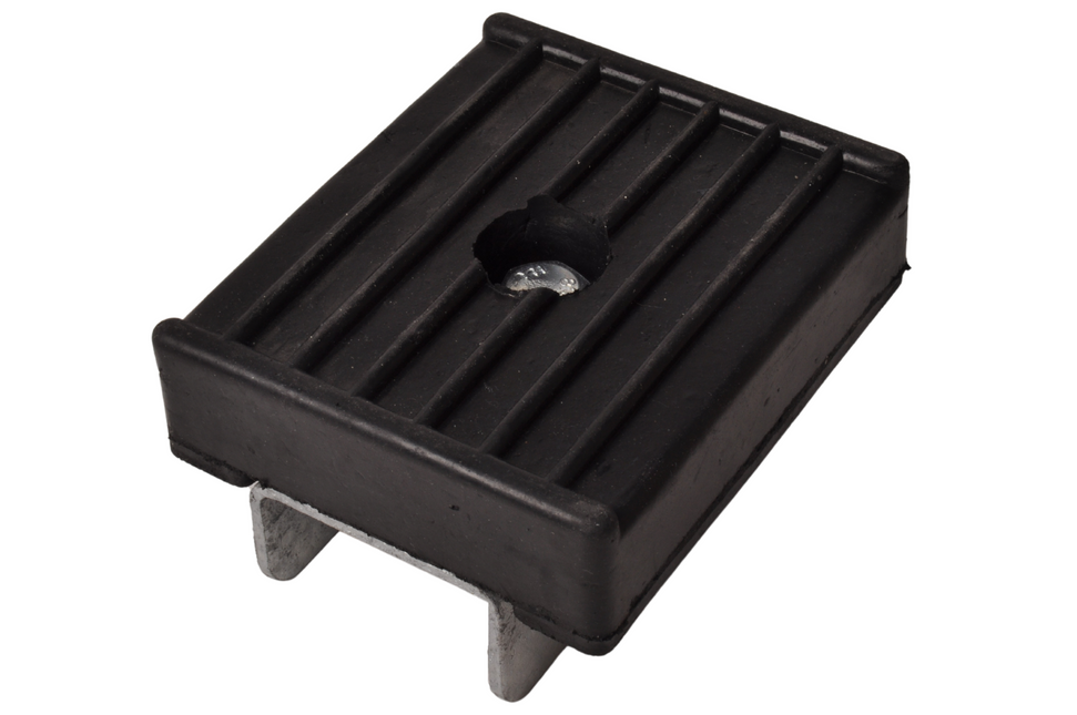 Cantonal Coussinets en caoutchouc sur support - 120x100x35 mm - noir