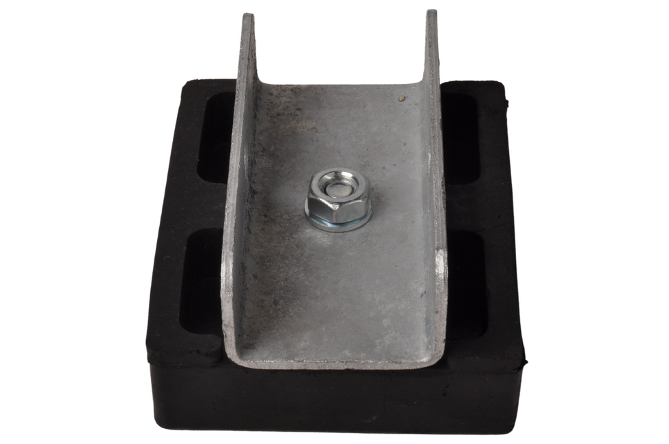 Cantonal Coussinets en caoutchouc sur support - 120x100x35 mm - noir