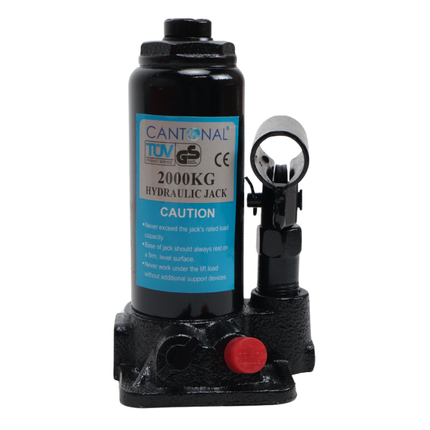 Cantonal Cric à bouteille - charge maximale 2 tonnes (2000 kg) - homologué TüV/GS