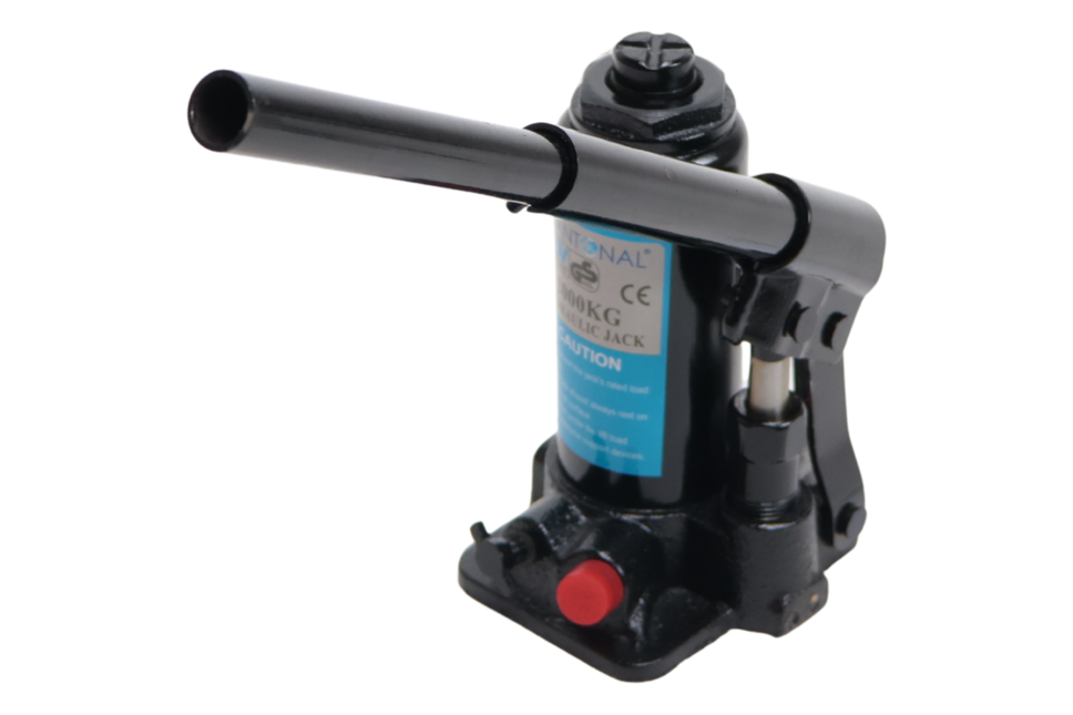 Cantonal Cric à bouteille - charge maximale 2 tonnes (2000 kg) - homologué TüV/GS