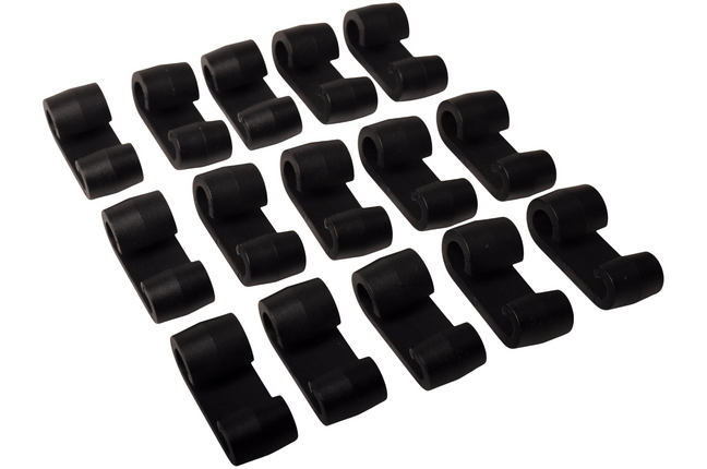 Cantonal Crochet de fixation pour Bâches plates Élastique 18 mm - 15 unités