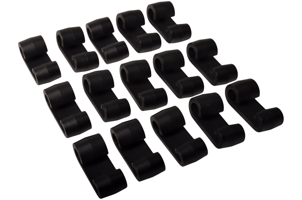 Cantonal Crochet de fixation pour Bâches plates Élastique 18 mm - 15 unités