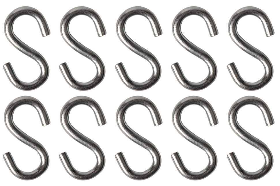 Cantonal Crochet en S 35x4 mm - 10 pièces