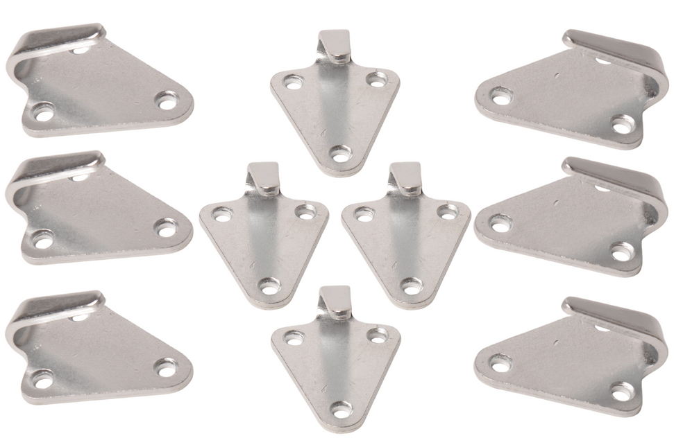 Cantonal Crochets pour élastique ou corde - 40x45 mm - 10 pièces