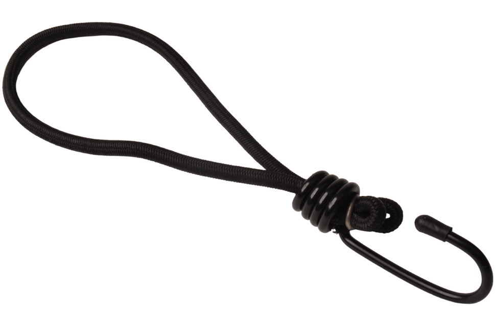 Cantonal Elastique de serrage avec crochet (noir) 230 mm