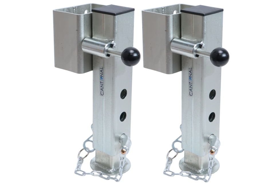 Cantonal Ensemble de 2 pieds de support - réglables et basculantes - adaptés pour remorque Eduard