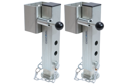 Cantonal Ensemble de 2 pieds de support - réglables et basculantes - adaptés pour remorque Eduard