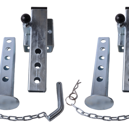 Cantonal Ensemble de 2 pieds de support - réglables et basculantes - adaptés pour remorque Eduard