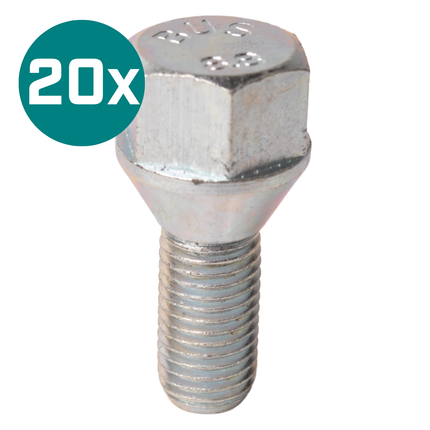 Cantonal Ensemble de 20 pièces - boulon de roue - conique - M12x1,5