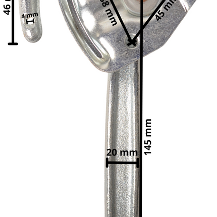 Cantonal Fermeture à crochet GAUCHE type 0 (grande plaque de montage)