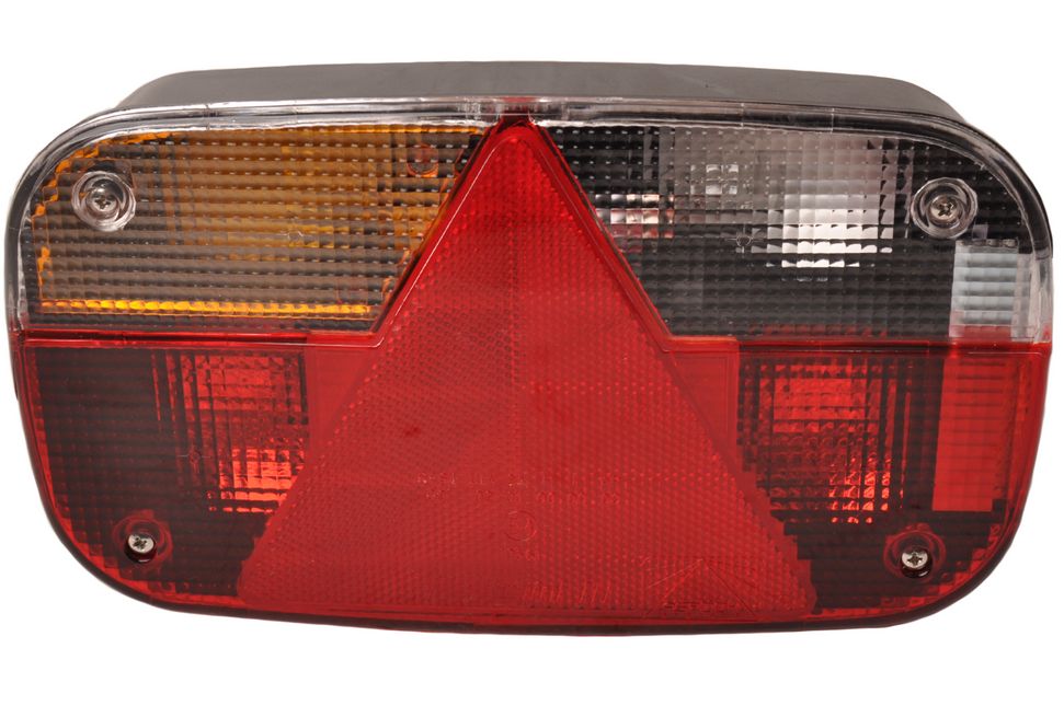 Cantonal Feu arrière de remorque - Aspöck Multipoint 3 - gauche - 244x138x60 mm - connecteur 8 broches baïonnette