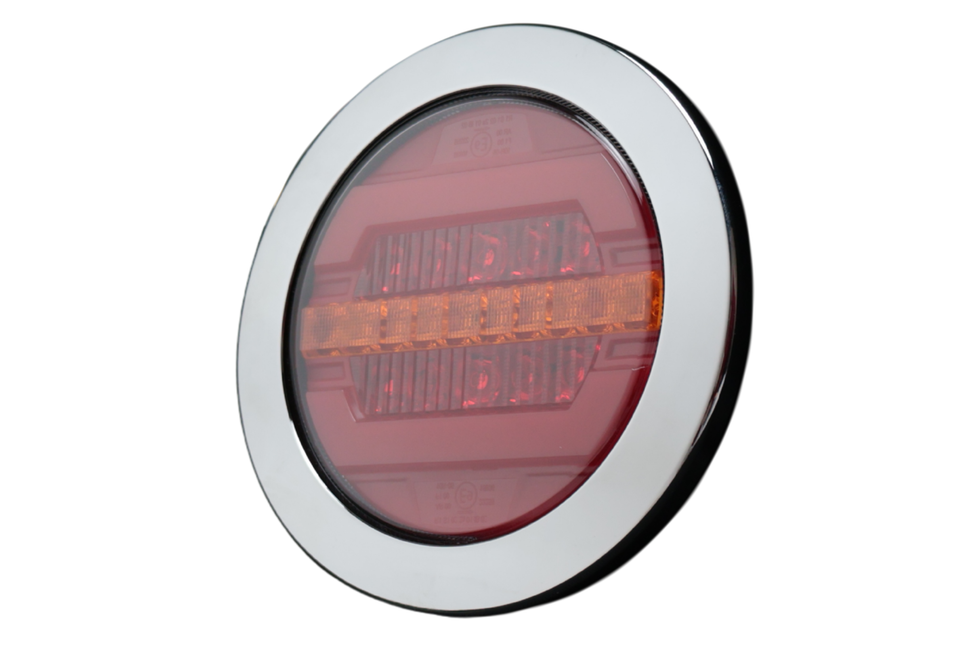Cantonal Feu arrière de remorque - Cantonal - encastré chromé - 155,4x42,7 mm