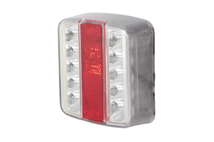 Cantonal Feu arrière de remorque - Cantonal LED - droite - 100x100x35 mm - petit format