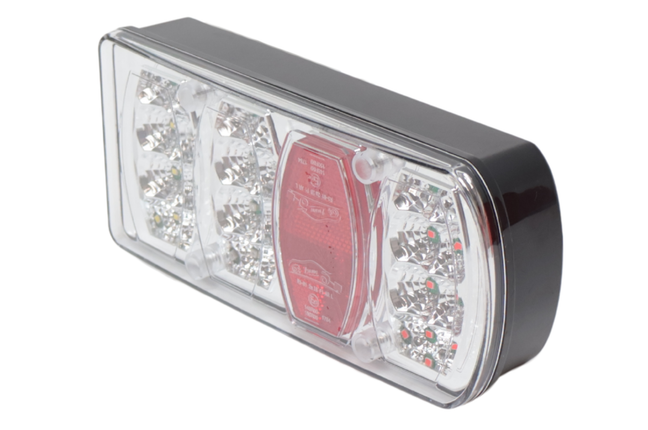 Cantonal Feu arrière de remorque - Cantonal LED - droite - 228x100x53 mm - connecteur 5 broches baïonnette