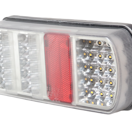 Cantonal Feu arrière de remorque - Cantonal LED - droite - 228x106x55 mm - raccordement par fils libres - toutes fonctions