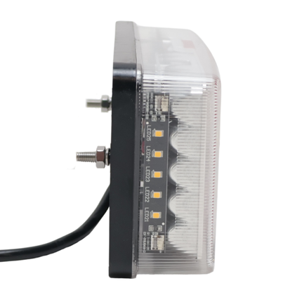 Cantonal Feu arrière de remorque - Cantonal LED - droite - 228x106x55 mm - raccordement par fils libres - toutes fonctions