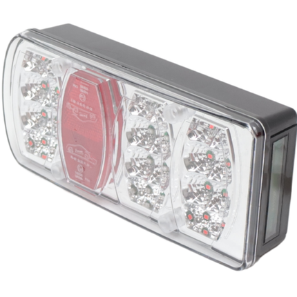 Cantonal Feu arrière de remorque - Cantonal LED - gauche - 228x100x53 mm - connecteur 5 broches baïonnette