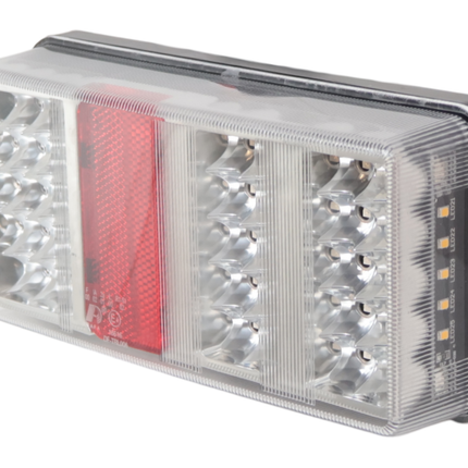 Cantonal Feu arrière de remorque - Cantonal LED - gauche - 228x106x55 mm - raccordement par fils libres - toutes fonctions