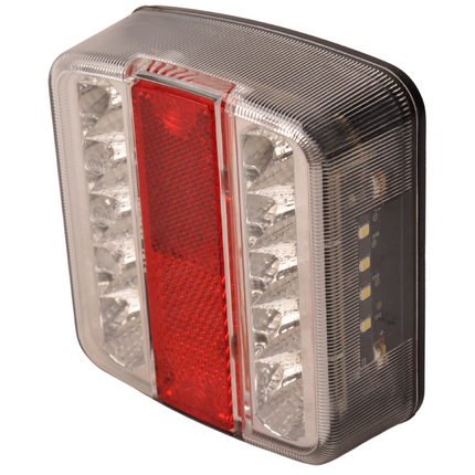 Cantonal Feu arrière de remorque - Cantonal LED - gauche/droite - 4 fonctions - 105x98x35 mm - connecteur 5 broches baïonnette