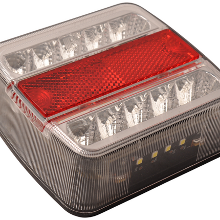 Cantonal Feu arrière de remorque - Cantonal LED - gauche/droite - 4 fonctions - 105x98x35 mm - connecteur 5 broches baïonnette