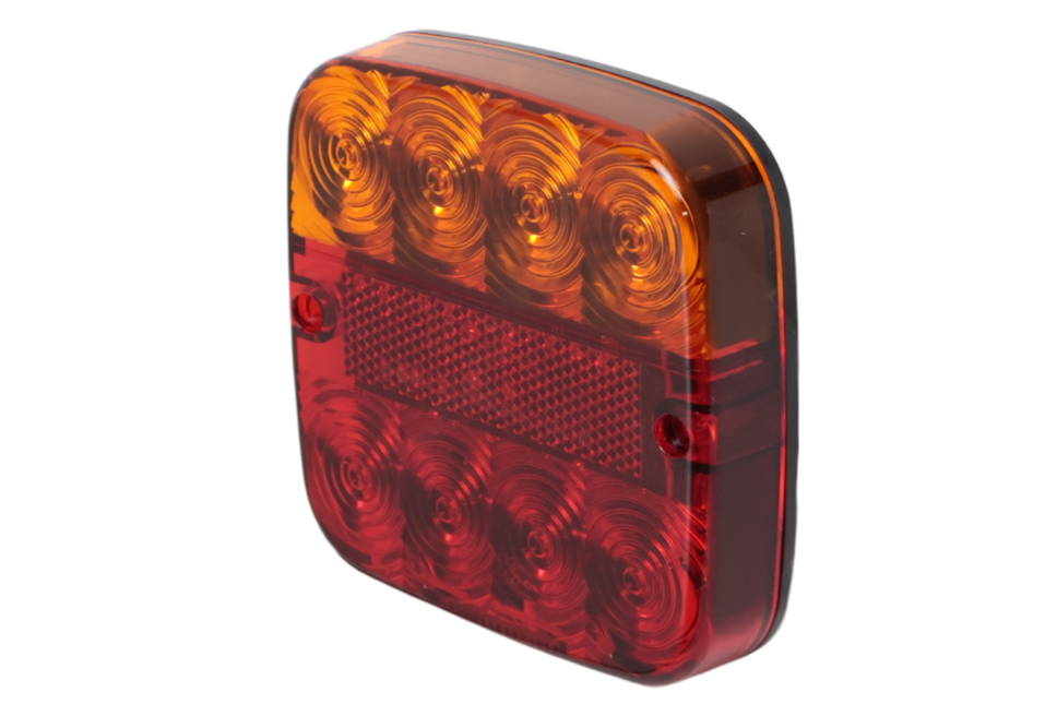 Cantonal Feu arrière de remorque - Cantonal LED - gauche/droite - 5 fonctions - 107x107x23 mm