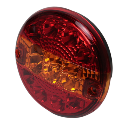 Cantonal Feu arrière de remorque - Cantonal LED - rond plat - 140x35 mm - raccordement par fils libres