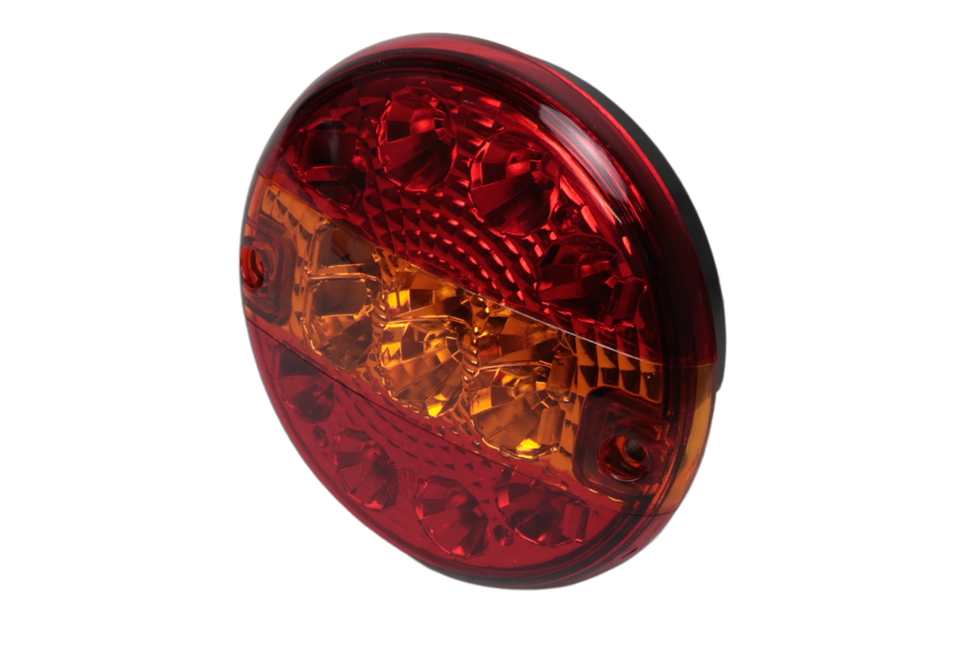 Cantonal Feu arrière de remorque - Cantonal LED - rond plat - 140x35 mm - raccordement par fils libres