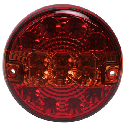 Cantonal Feu arrière de remorque - Cantonal LED - rond plat - 140x35 mm - raccordement par fils libres