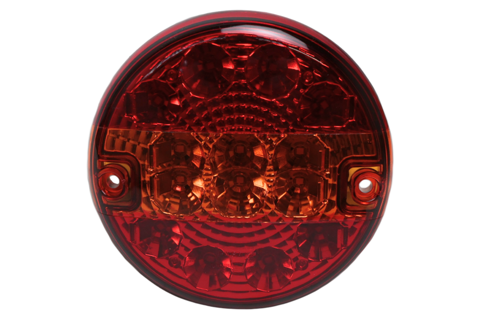 Cantonal Feu arrière de remorque - Cantonal LED - rond plat - 140x35 mm - raccordement par fils libres