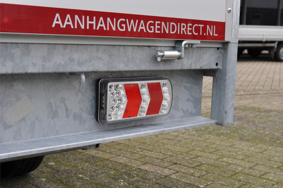 Cantonal Feu arrière de remorque - Glotrac - LED - droite - 230x105x40 mm - avec feu de recul et réflecteur