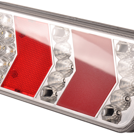 Cantonal Feu arrière droit LED - 230x105x40 mm - feu de recul et catadioptre inclus