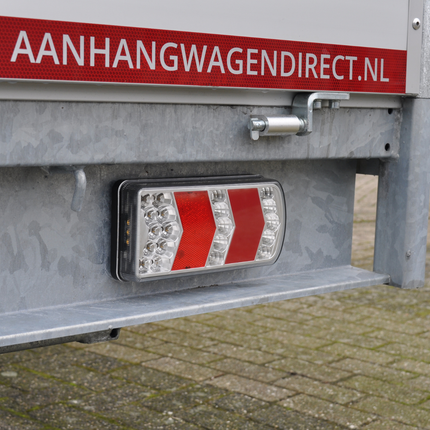 Cantonal Feu arrière droit LED - 230x105x40 mm - feu de recul et catadioptre inclus