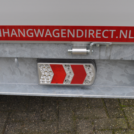 Cantonal Feu arrière droit LED - 230x105x40 mm - feu de recul et catadioptre inclus