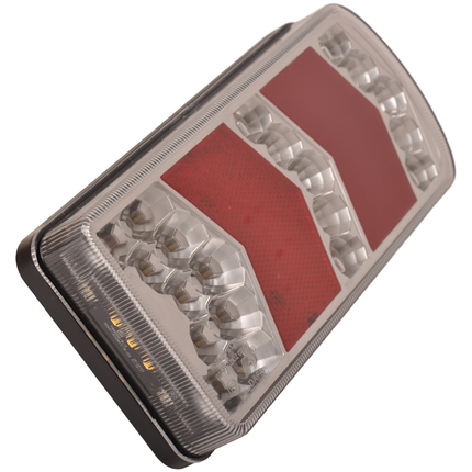 Cantonal Feu arrière droit LED - 230x105x40 mm - feu de recul et catadioptre inclus