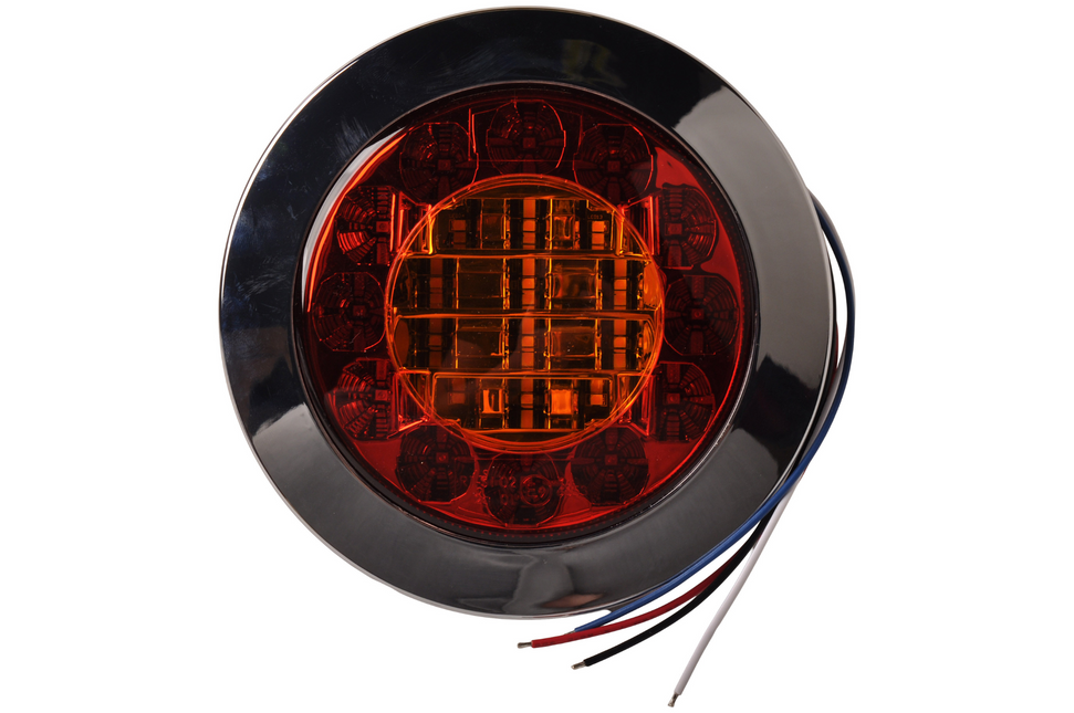 Cantonal Feu arrière encastrés en chrome 155,4x42,7 mm