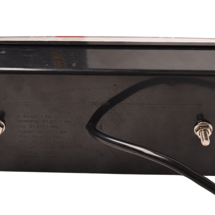Cantonal Feu arrière fiche aspöck 228x106x55 mm - tout LED et Plug&Play - droit