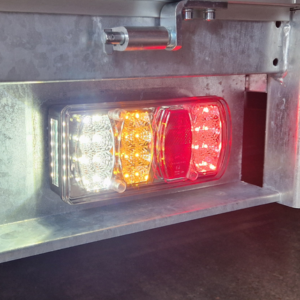 Cantonal Feu arrière fiche aspöck 228x106x55 mm - tout LED et Plug&Play - droit