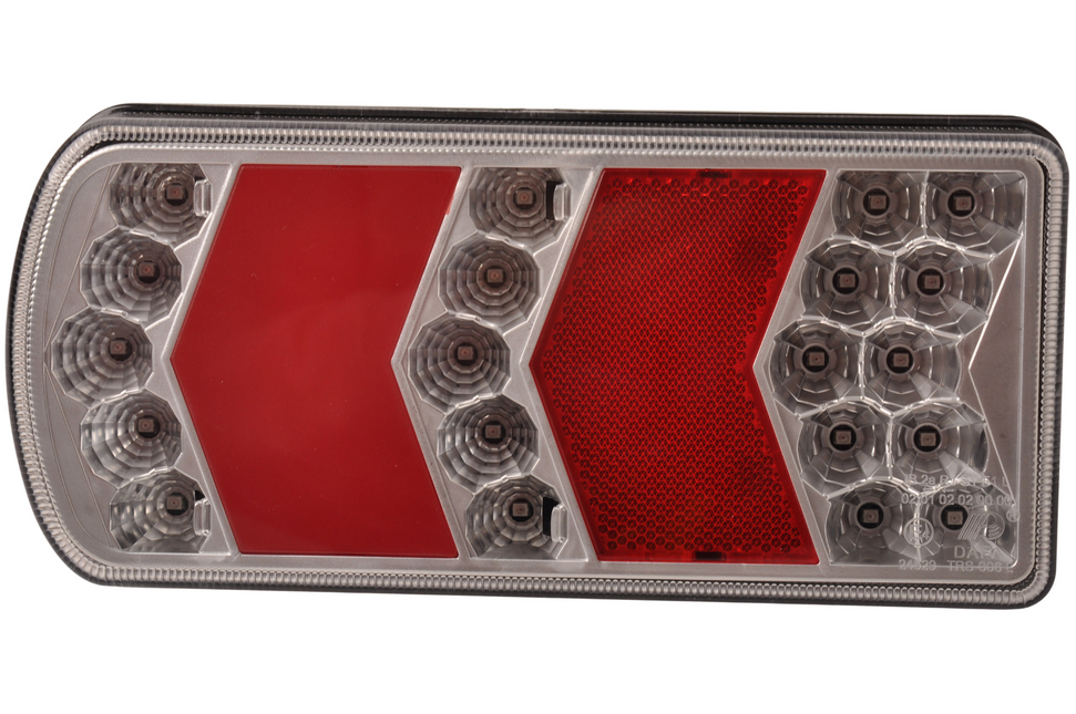 Cantonal Feu arrière gauche LED - 230x105x40 mm - avec feu antibrouillard et réflecteur