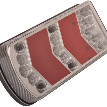 Cantonal Feu arrière gauche LED - 230x105x40 mm - avec feu antibrouillard et réflecteur