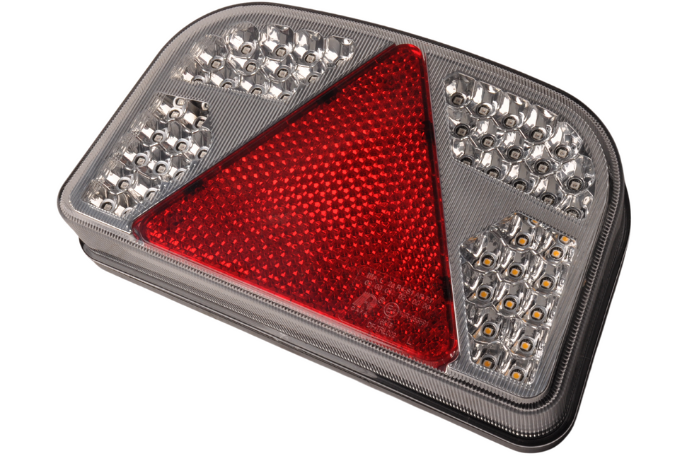 Cantonal Feu arrière LED avec 56 LED - gauche - 244x149x48 mm