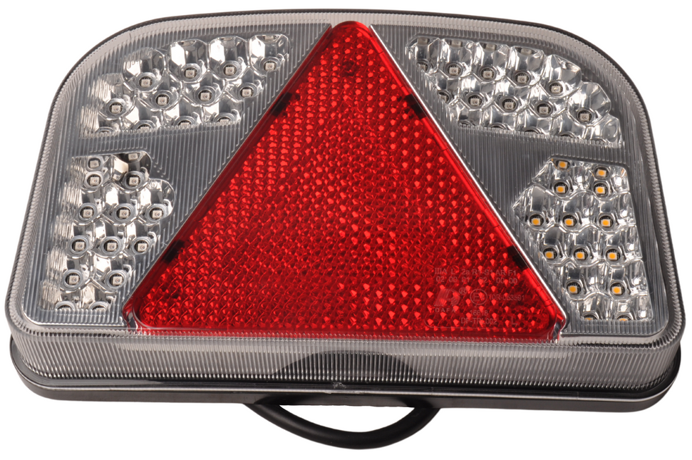 Cantonal Feu arrière LED avec 56 LED - gauche - 244x149x48 mm