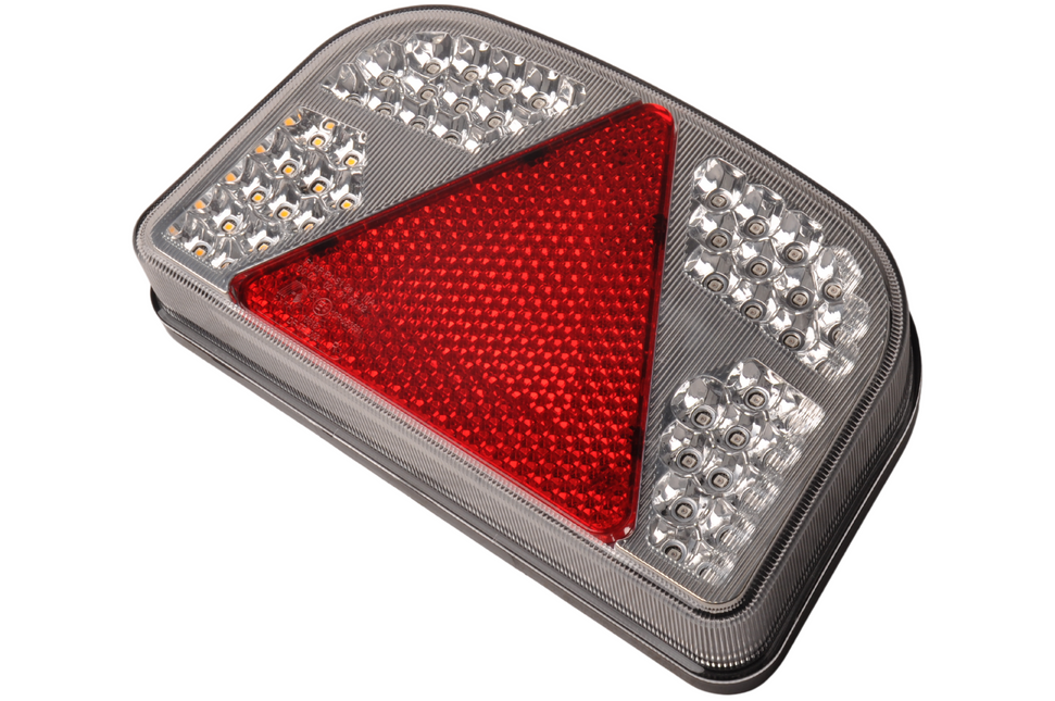Cantonal Feu arrière LED avec 56 LEDs - droit - 244x149x48 mm
