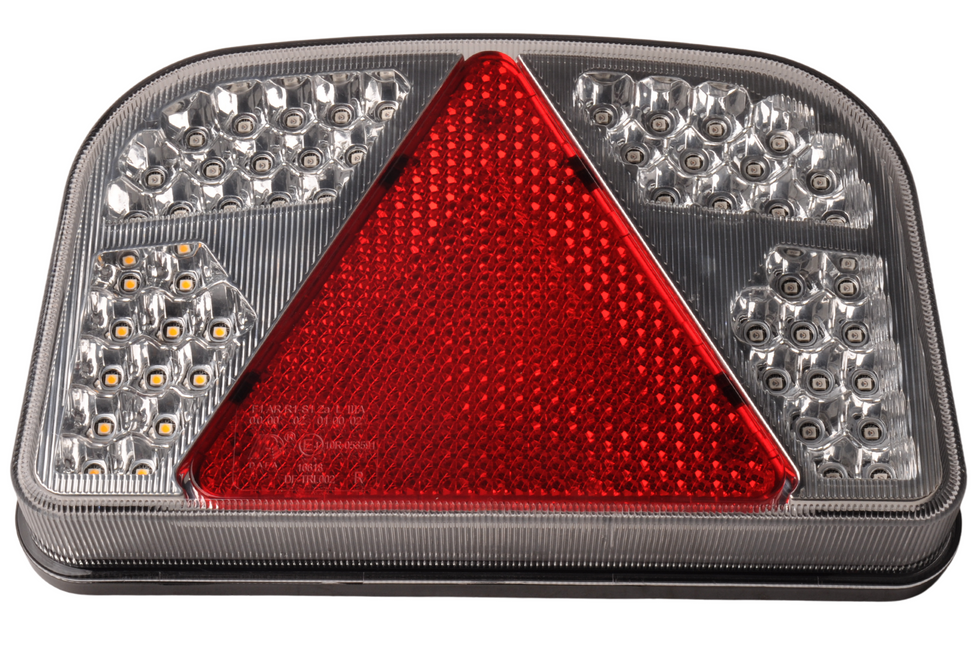 Cantonal Feu arrière LED avec 56 LEDs - droit - 244x149x48 mm