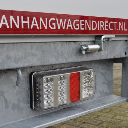 Cantonal Feu arrière LED avec toutes les fonctions et connectables avec des câbles séparés - 228x106x55 mm à droit