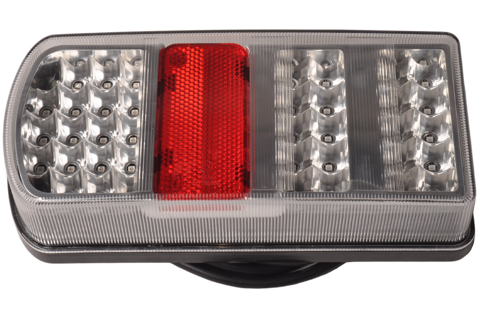 Cantonal Feu arrière LED avec toutes les fonctions et connectables avec des câbles détachés - 228x106x55 mm gauche