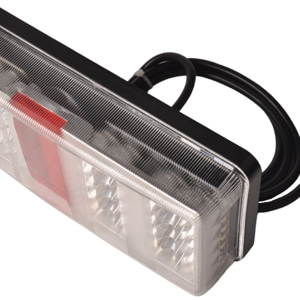Cantonal Feu arrière LED avec toutes les fonctions et connectables avec des câbles détachés - 228x106x55 mm gauche